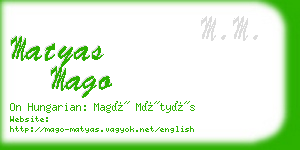 matyas mago business card